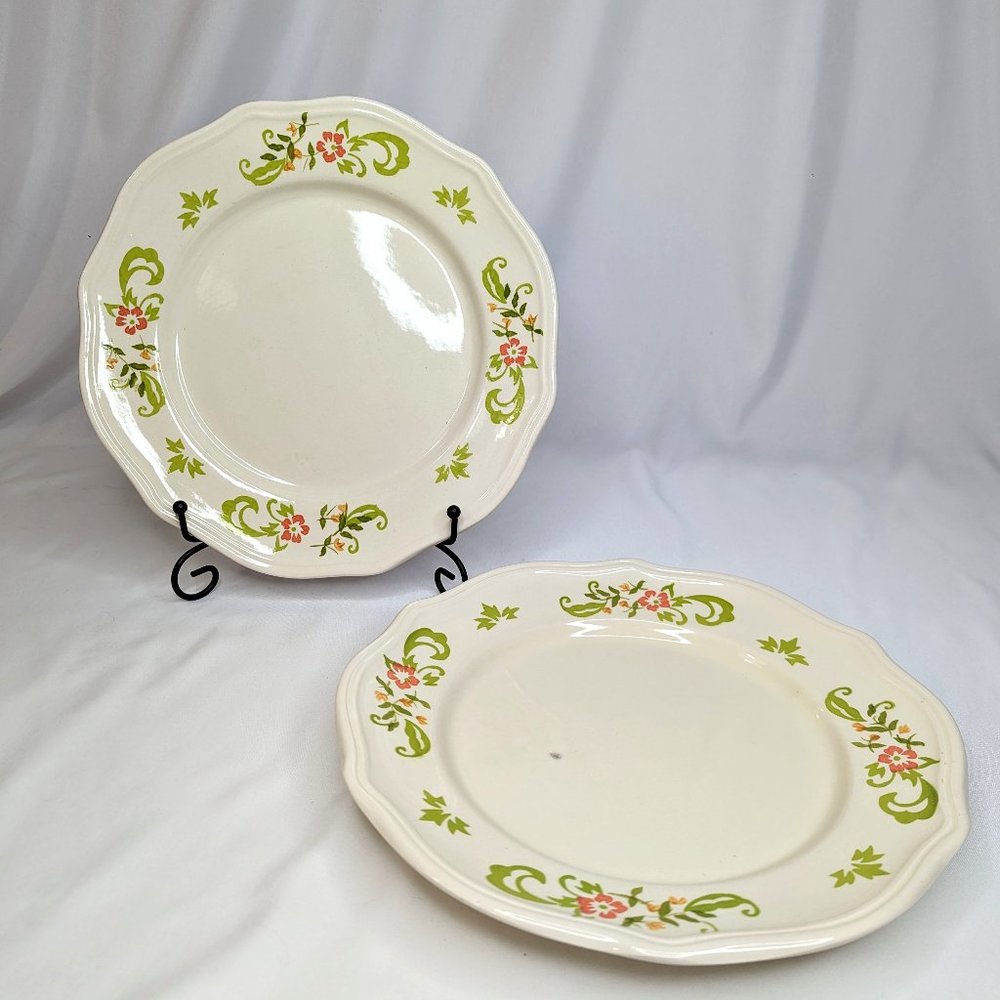Set of 2 Better Homes and Gardens Citrus Blossom Dinner Plates